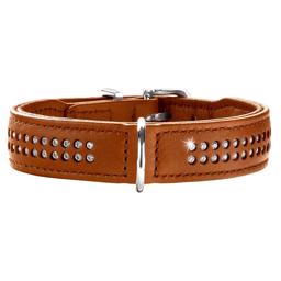 Hunter Designer Halsbånd Med Bling Bling Petit Cognac